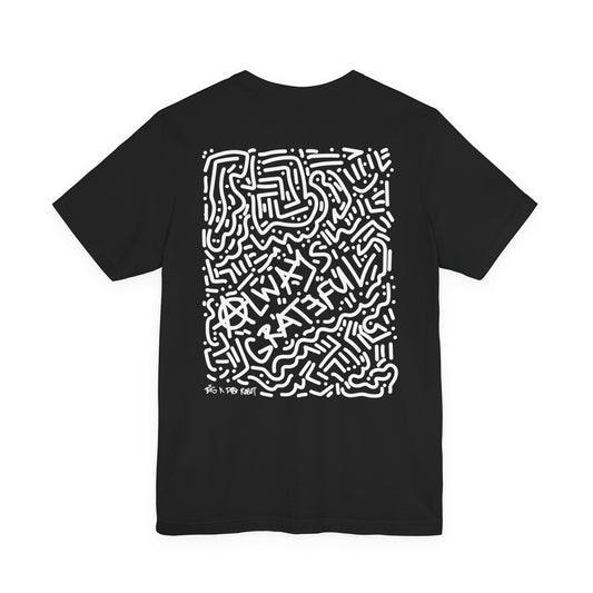 Always Grateful Abstract T-Shirt, Black (Back Design)