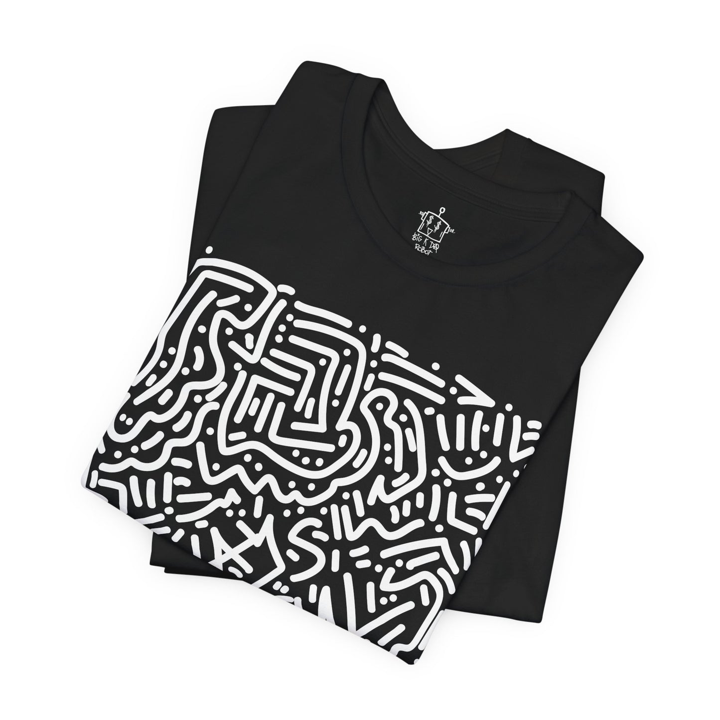 Always Grateful Abstract T-Shirt, Black (Front Design)
